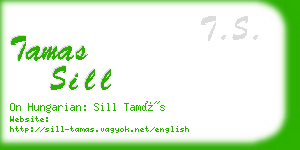 tamas sill business card